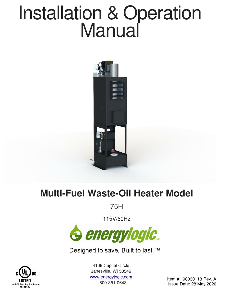 ENERGYLOGIC 75H INSTALLATION & OPERATION MANUAL Pdf Download ManualsLib