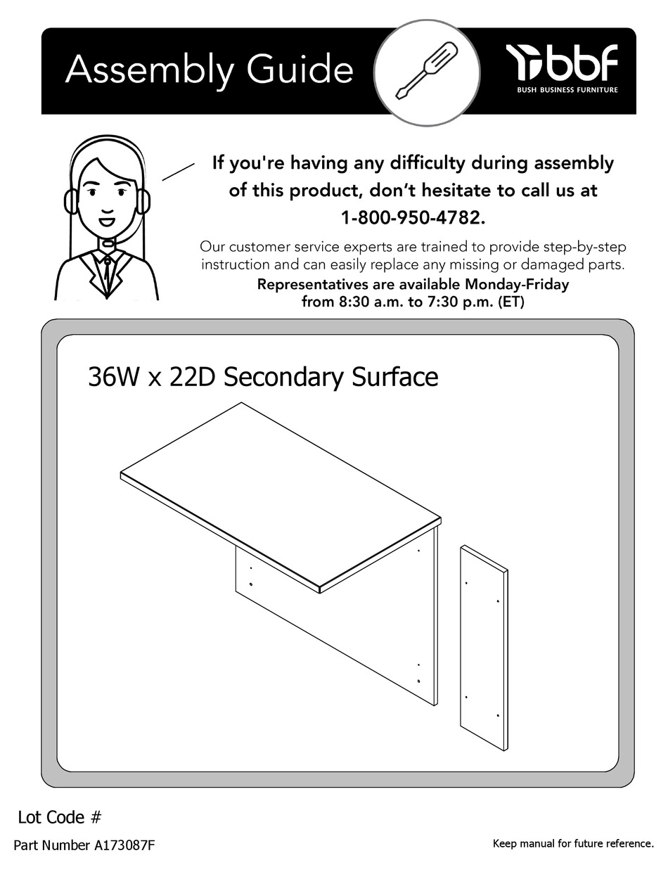 BBF A173087F ASSEMBLY MANUAL Pdf Download ManualsLib