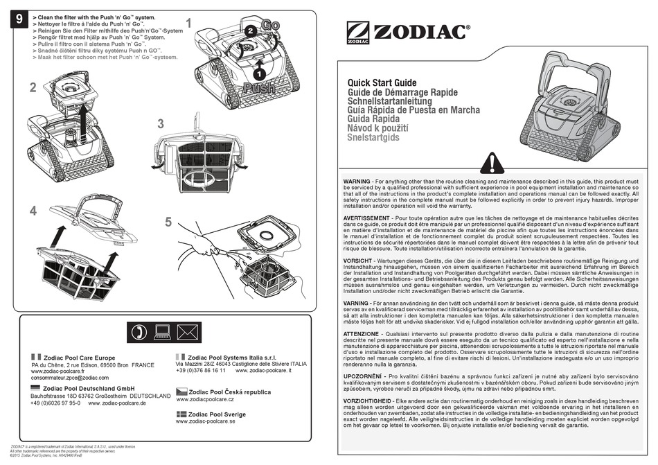 Zodiac Cyclonx Quick Start Manual Pdf Download Manualslib