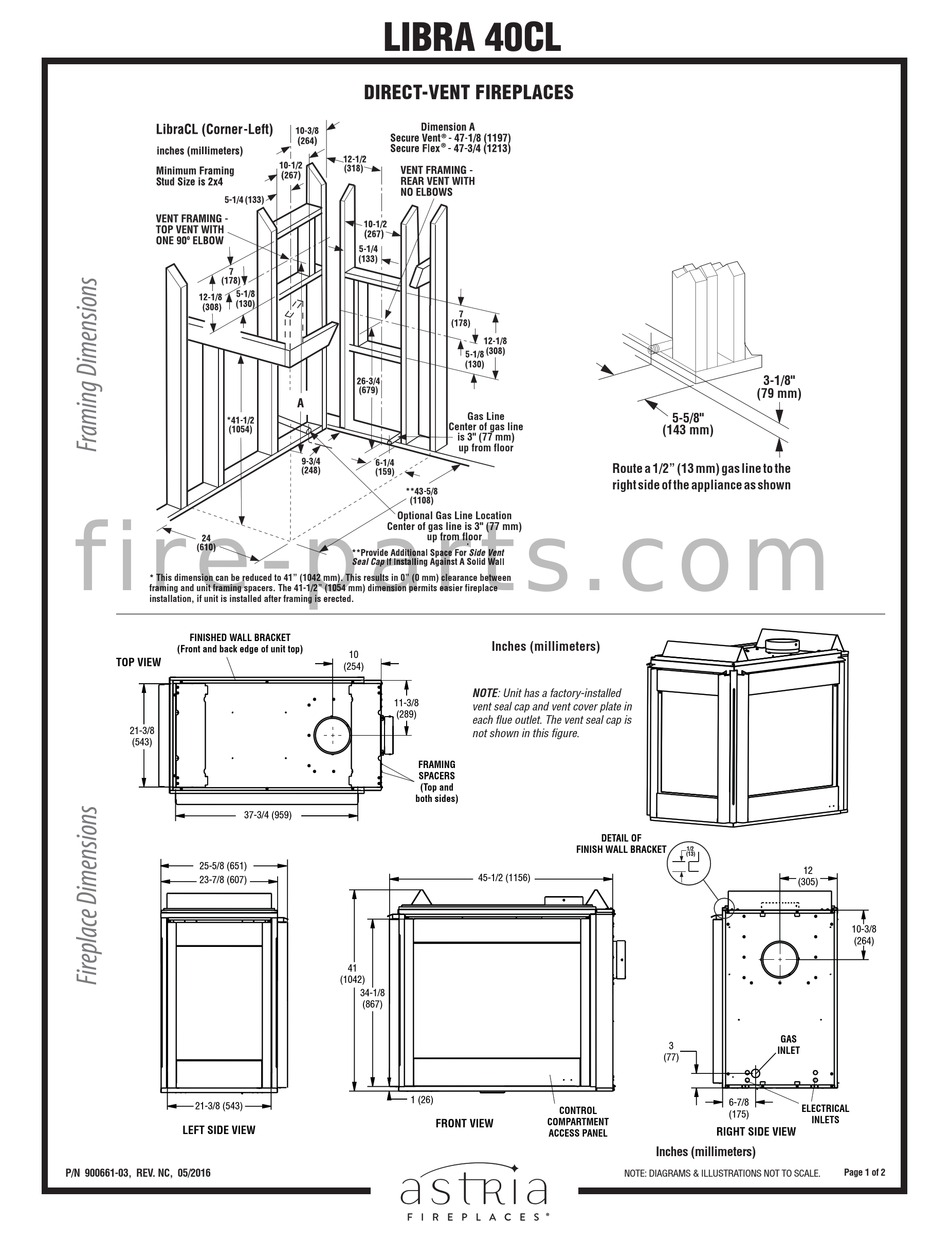 ASTRIA FIREPLACES LIBRA 40CL SERIES QUICK START MANUAL Pdf Download