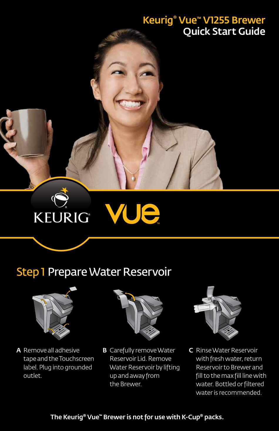 KEURIG VUE V1255 QUICK START MANUAL Pdf Download ManualsLib