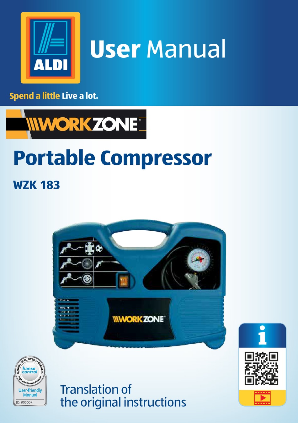 ALDI WORKZONE WZK 183 USER MANUAL Pdf Download ManualsLib