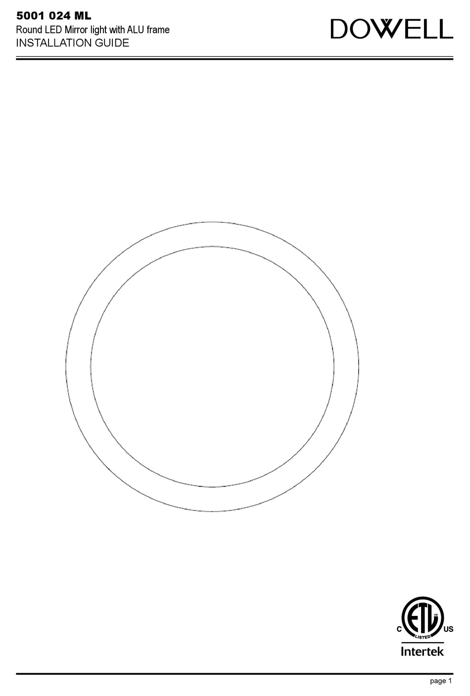 DOWELL 5001 024 ML INSTALLATION MANUAL Pdf Download ManualsLib