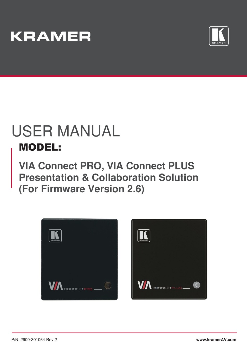 KRAMER VIA CONNECT PRO USER MANUAL Pdf Download ManualsLib