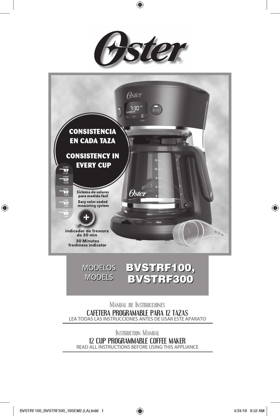 OSTER RF SERIES INSTRUCTION MANUAL Pdf Download | ManualsLib