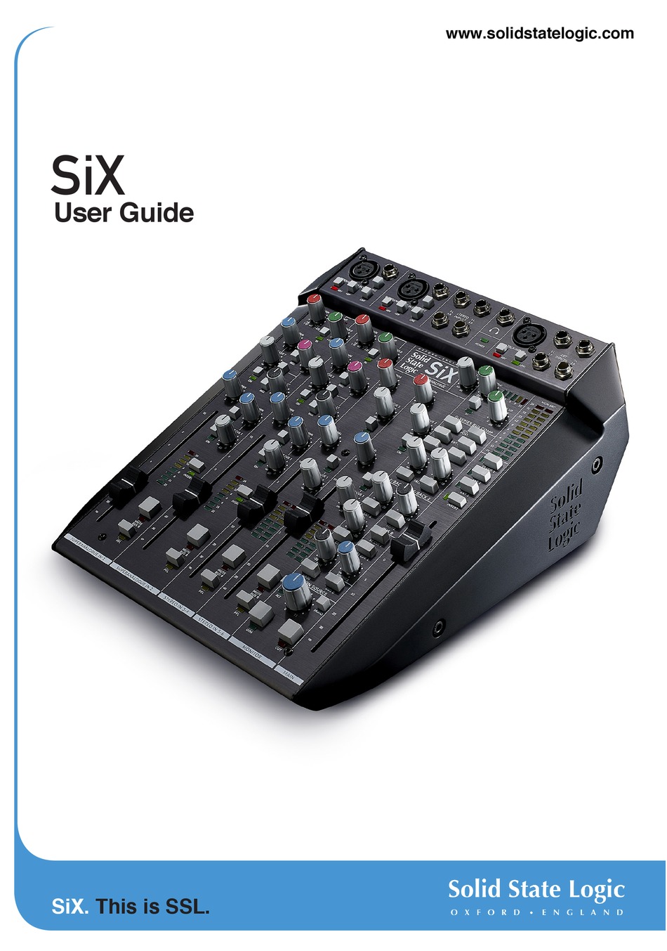 Solid State Logic Six User Manual Pdf Download Manualslib