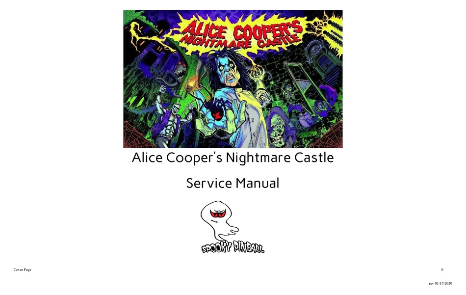 SPOOKY PINBALL ALICE COOPER’S NIGHTMARE CASTLE SERVICE MANUAL Pdf