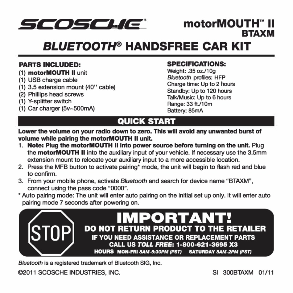 scosche motormouth iii