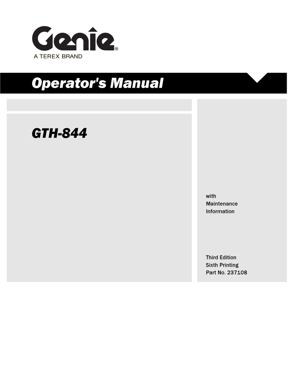 TEREX GENIE GTH844 OPERATOR