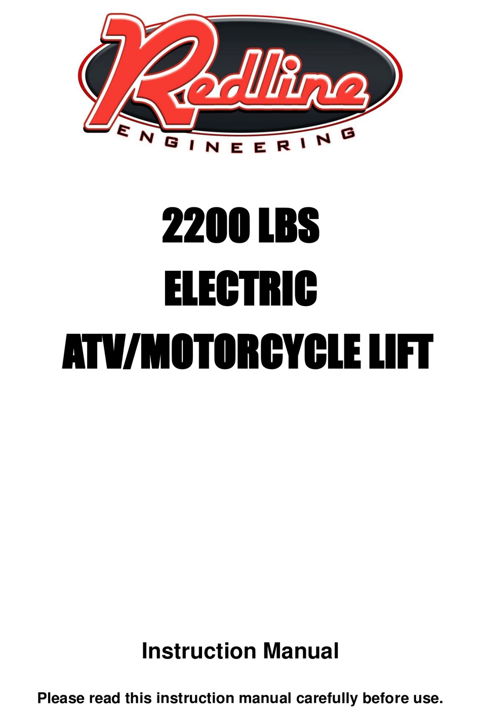 REDLINE ENGINEERING 2200HD INSTRUCTION MANUAL Pdf Download ManualsLib