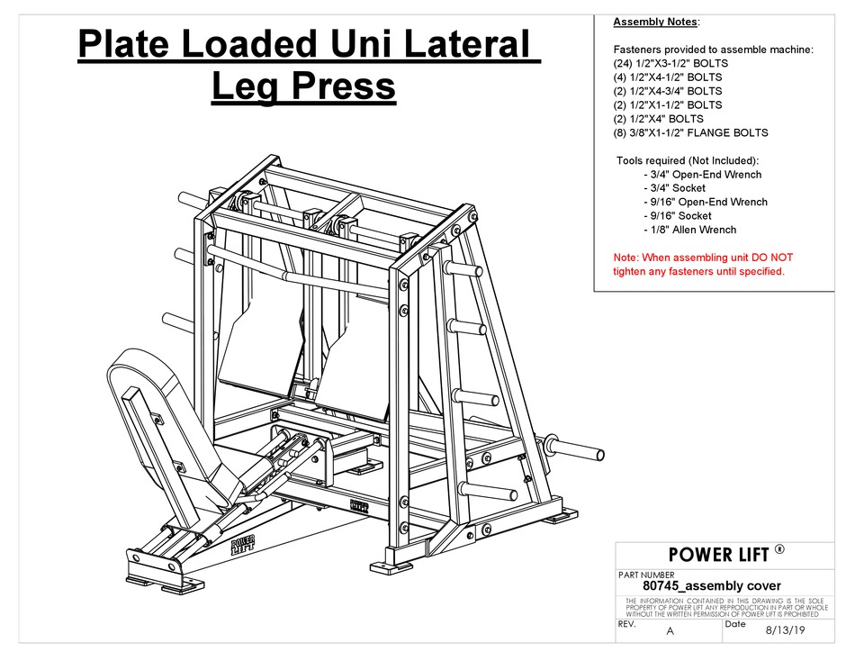 POWER LIFT 80745 ASSEMBLY NOTES Pdf Download ManualsLib