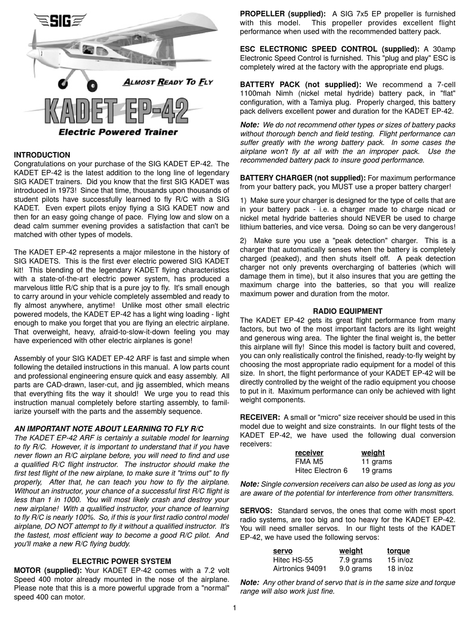 SIG KADET EP-42 MANUAL Pdf Download | ManualsLib