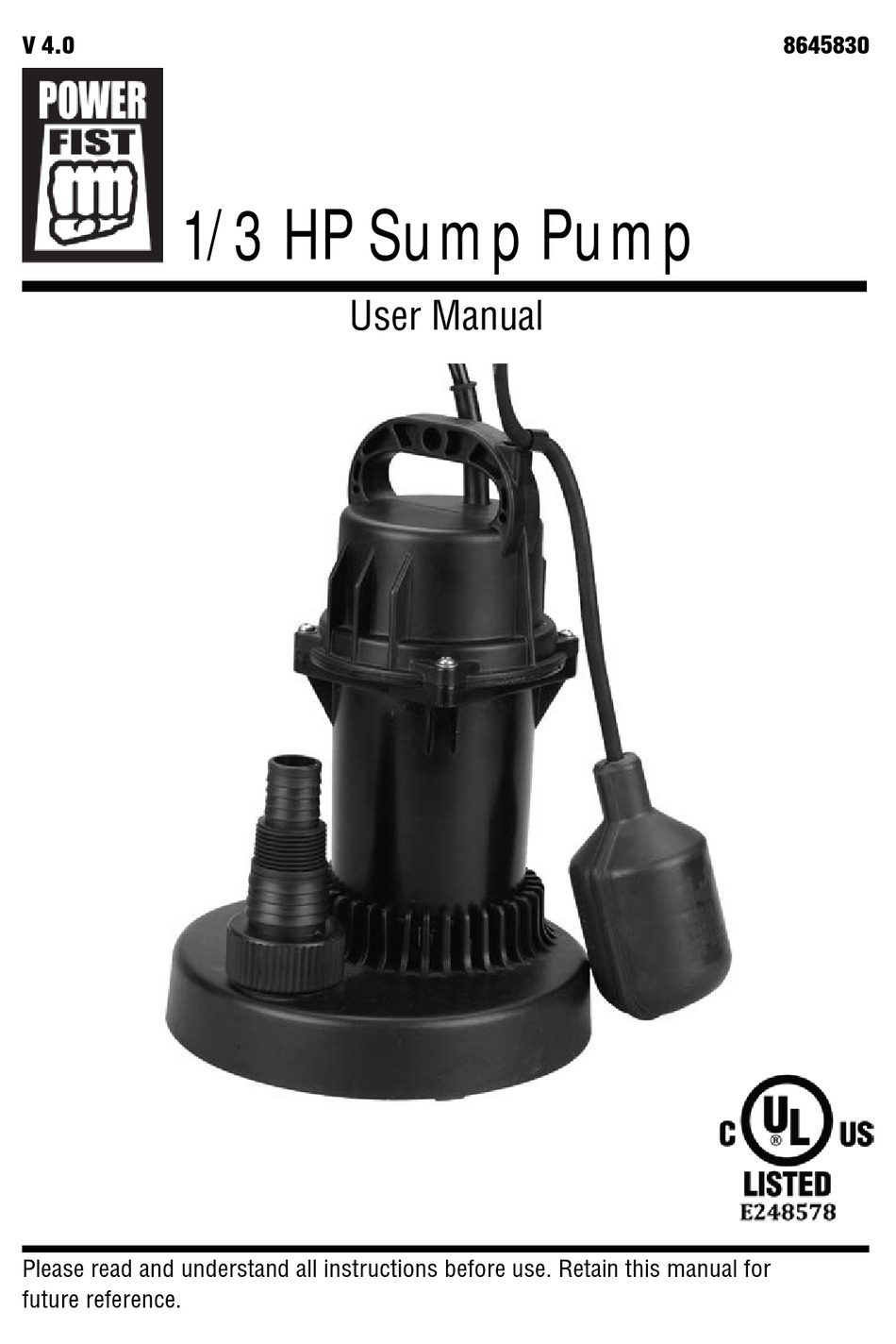 POWER FIST 8645830 USER MANUAL Pdf Download ManualsLib