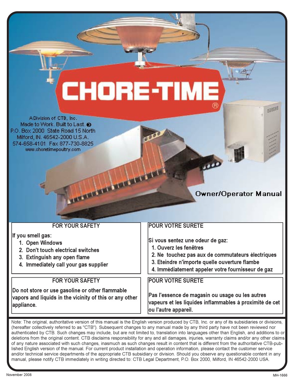 Maintenance Program - CTB Chore-Time QuadRadiant Operator's Manual [Page  22] | ManualsLib