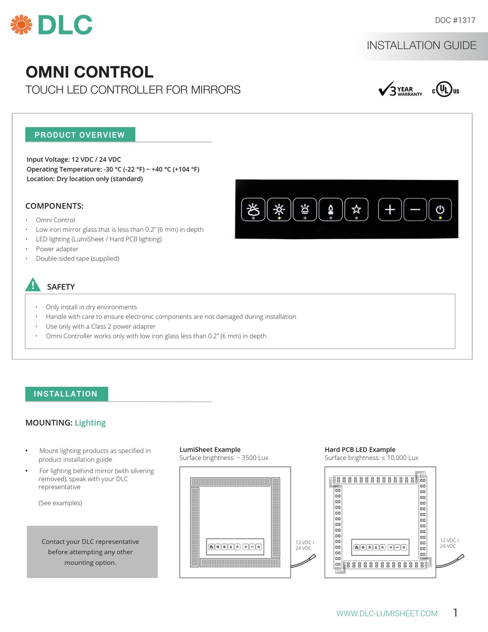 DLC OMNI CONTROL INSTALLATION MANUAL Pdf Download ManualsLib