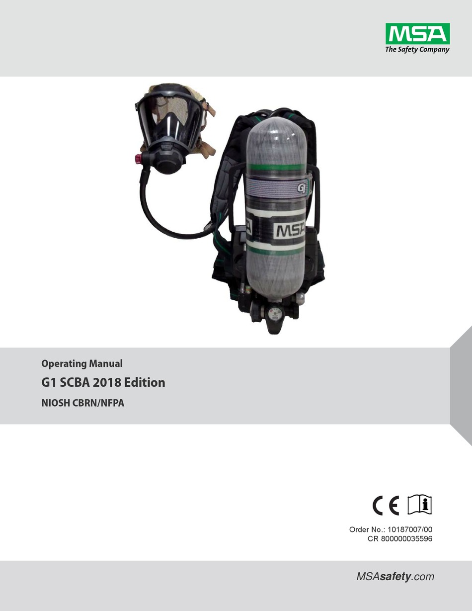 MSA G1 SCBA OPERATING MANUAL Pdf Download ManualsLib
