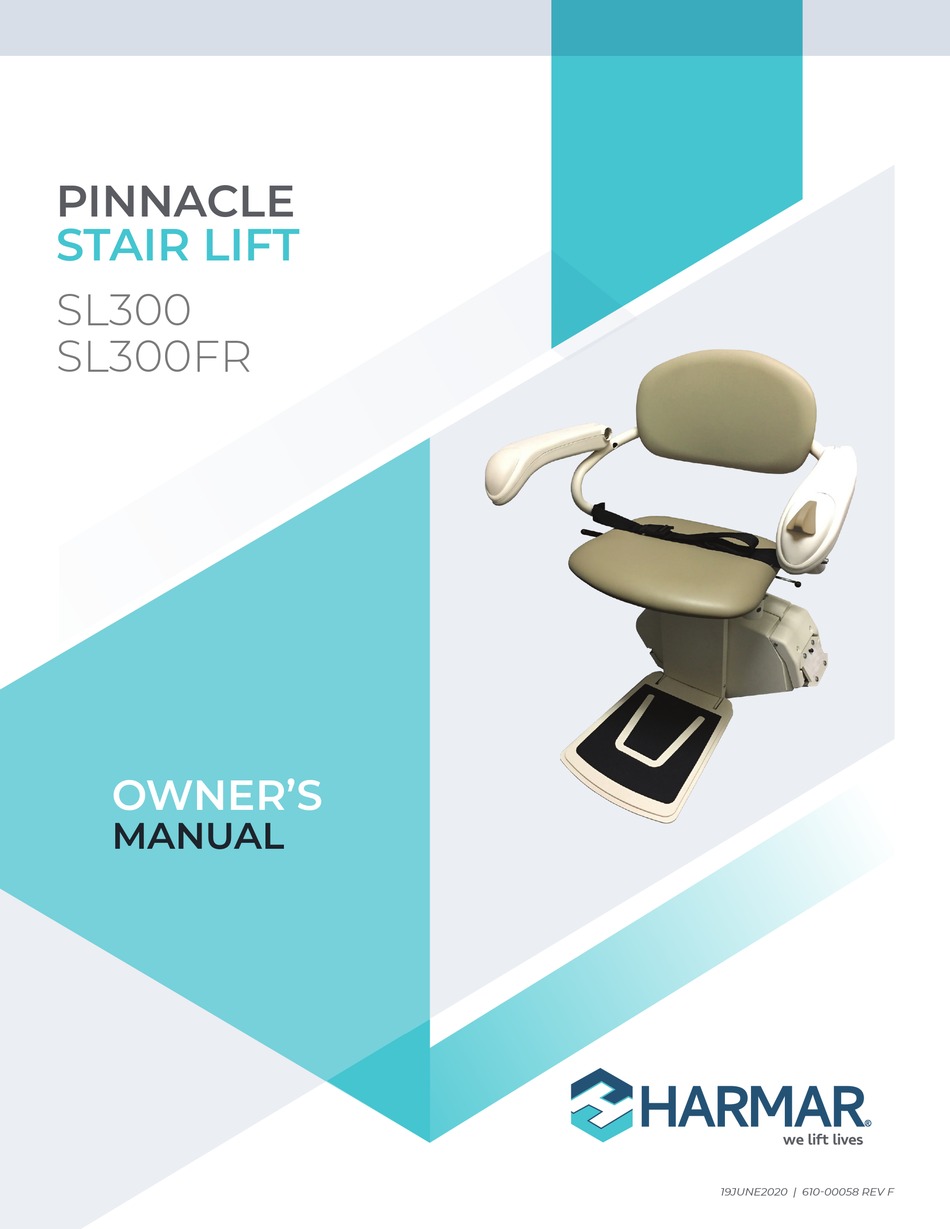 harmar pinnacle stair lift manual