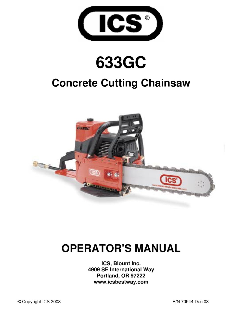 ICS 633GC OPERATOR'S MANUAL Pdf 