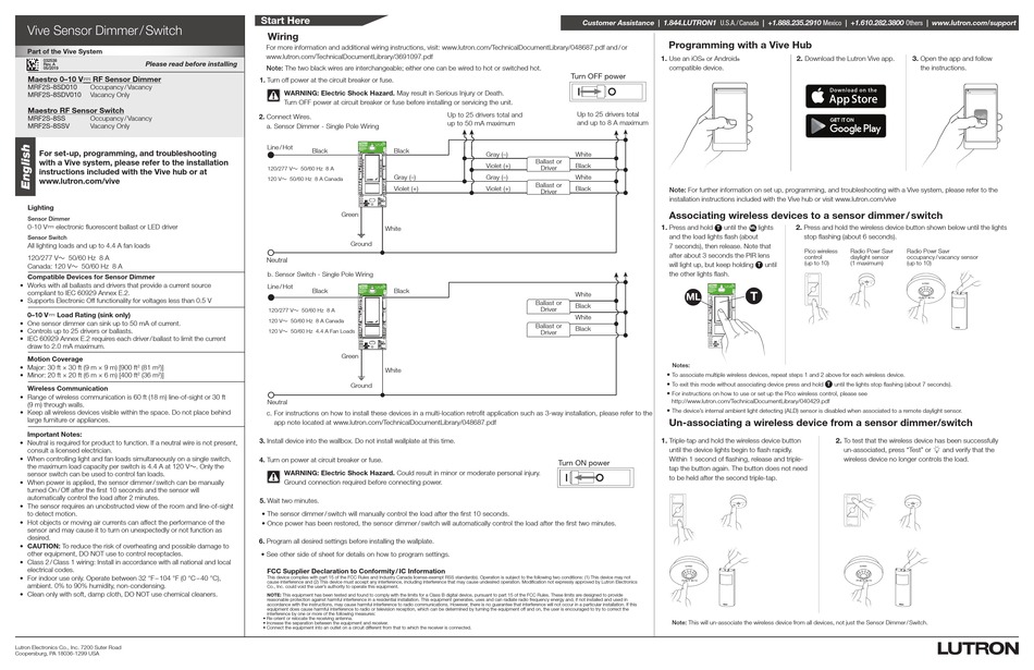 Lutron Electronics Maestro Mrf2s 8sd010 Manual Pdf Download Manualslib