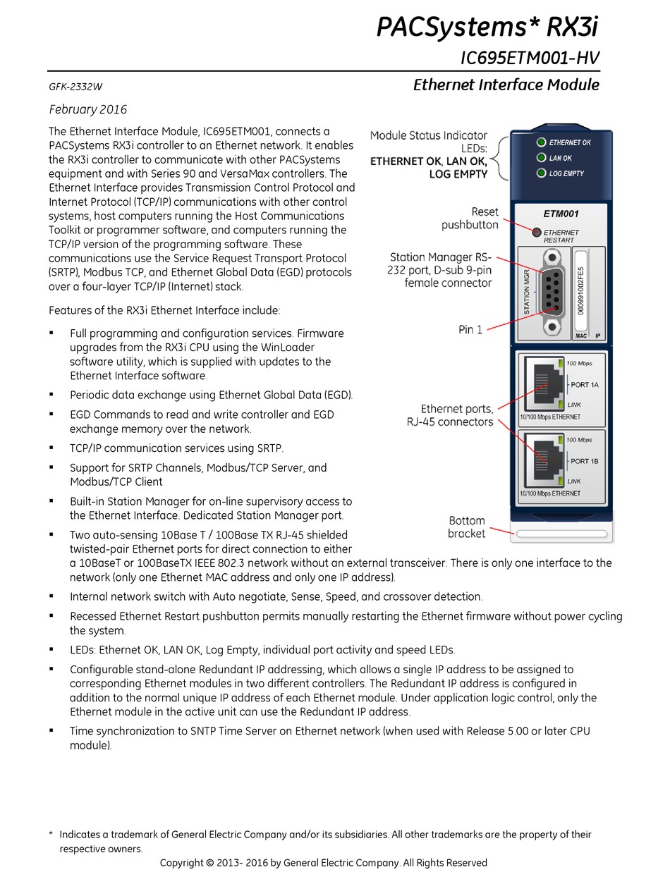 GE IC695ETM001 MANUAL Pdf Download | ManualsLib