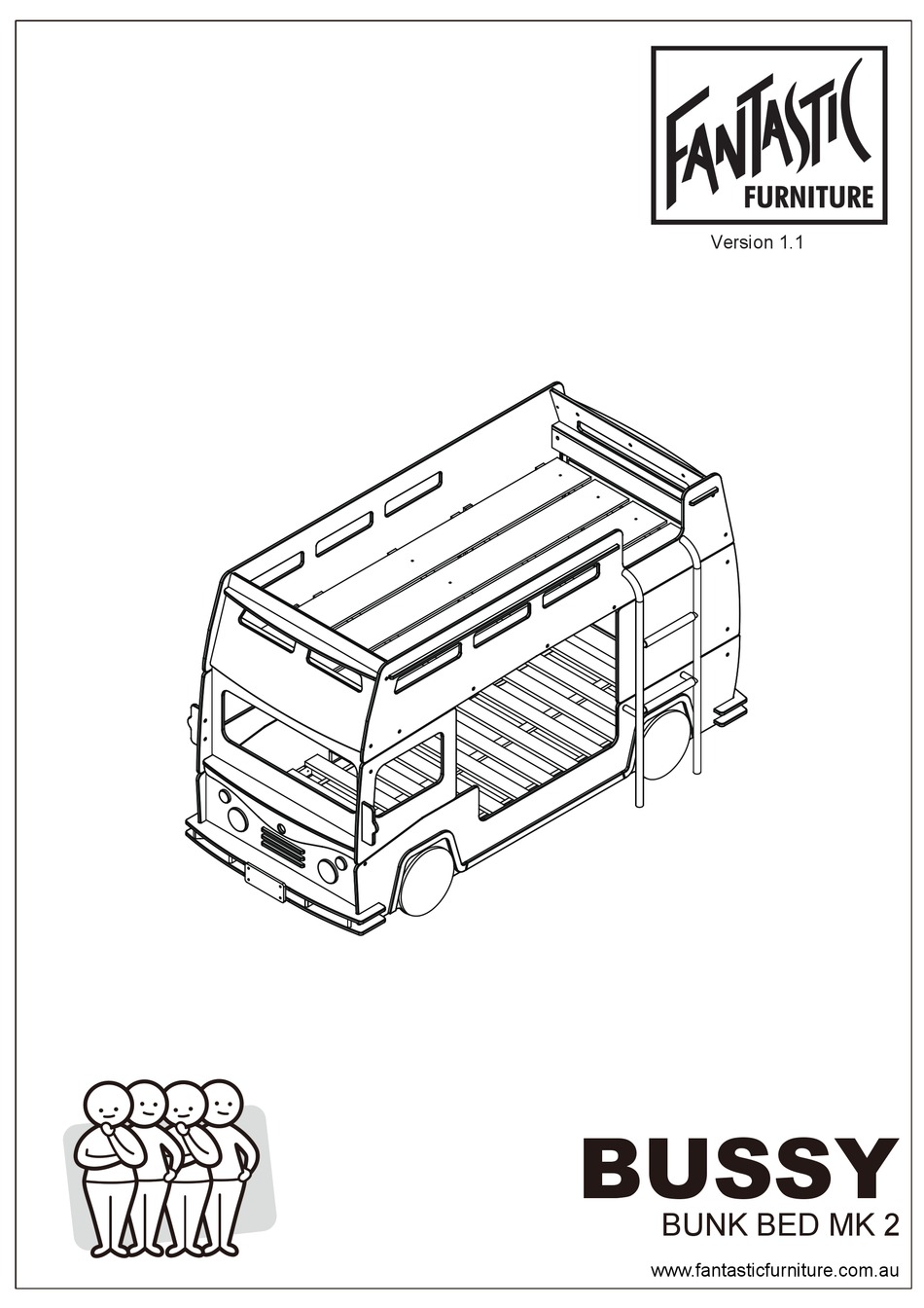 FANTASTIC FURNITURE BUSSY BUNK BED MK 2 ASSEMBLY INSTRUCTIONS MANUAL
