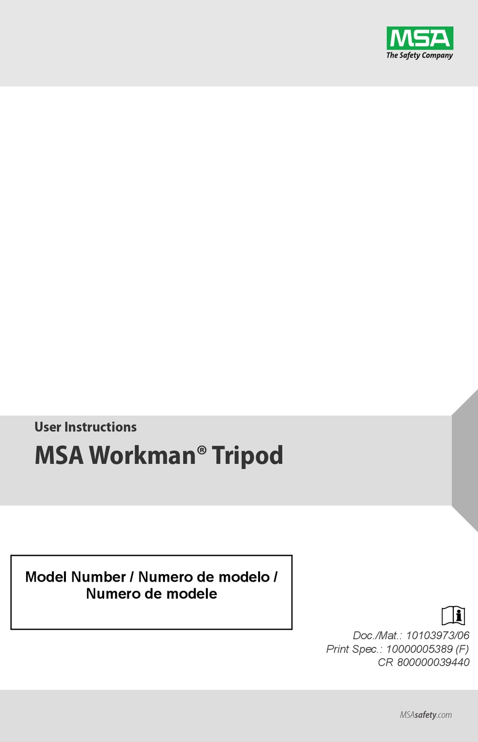 Msa Workman User Instructions Pdf Download Manualslib