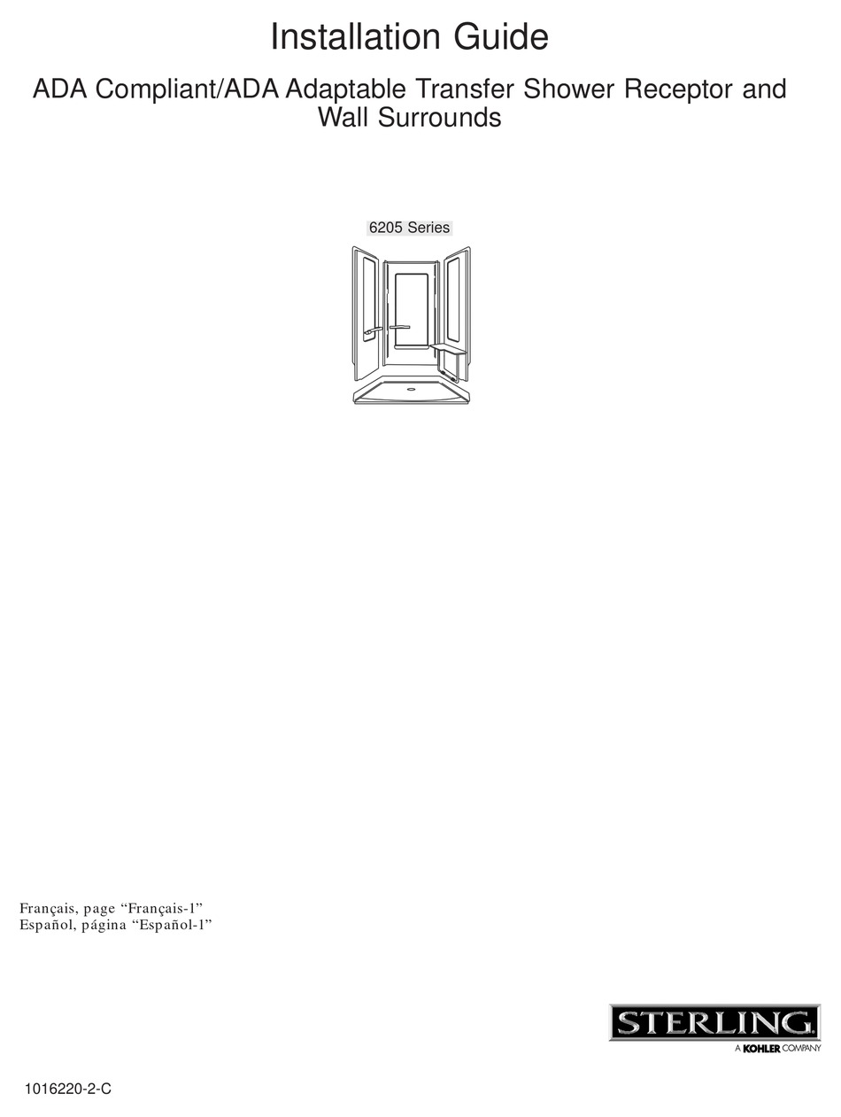 KOHLER STERLING 6205 SERIES INSTALLATION MANUAL Pdf Download ManualsLib