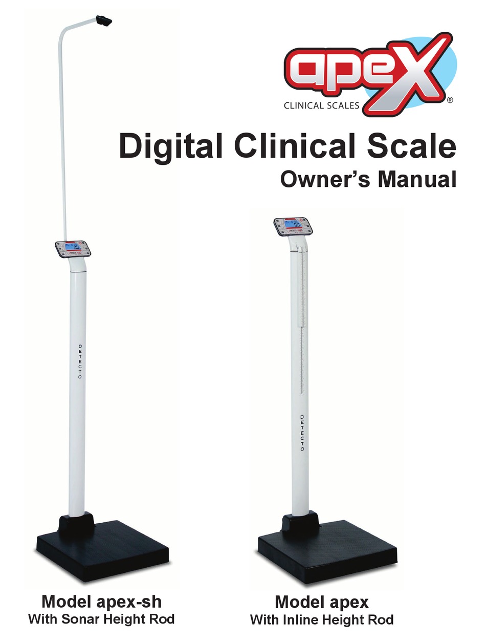 DETECTO APEX SERIES OWNER S MANUAL Pdf Download ManualsLib