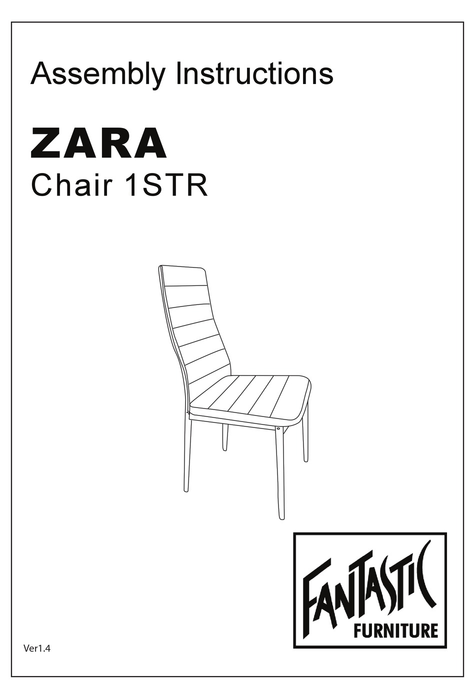 FANTASTIC FURNITURE ZARA 1STR ASSEMBLY LNSTRUCTIONS Pdf Download