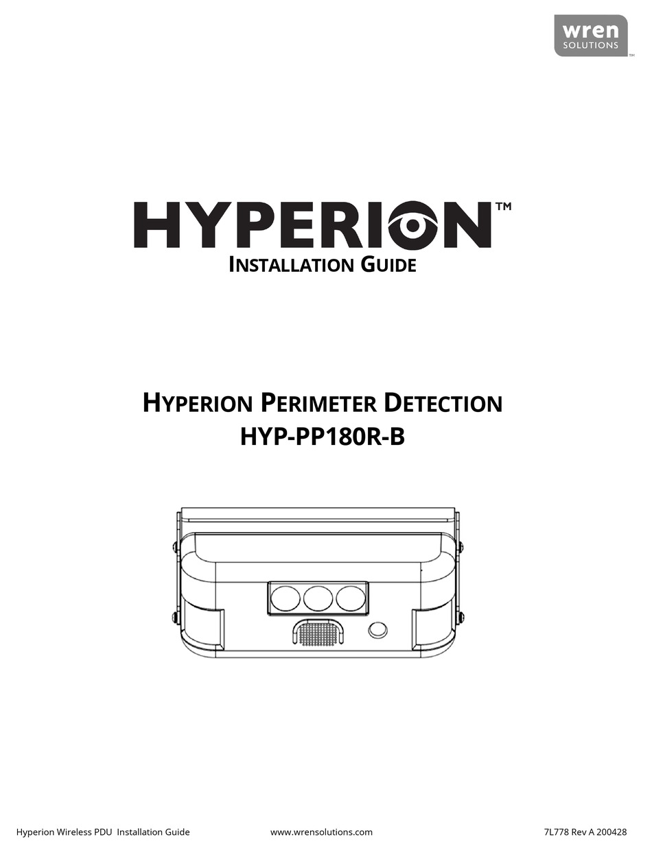 WREN HYPERION HYPPP180RB INSTALLATION MANUAL Pdf Download ManualsLib