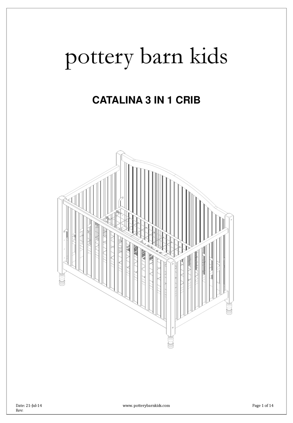 Pottery Barn Kids Catalina 3 In 1 Crib Assembly Instructions