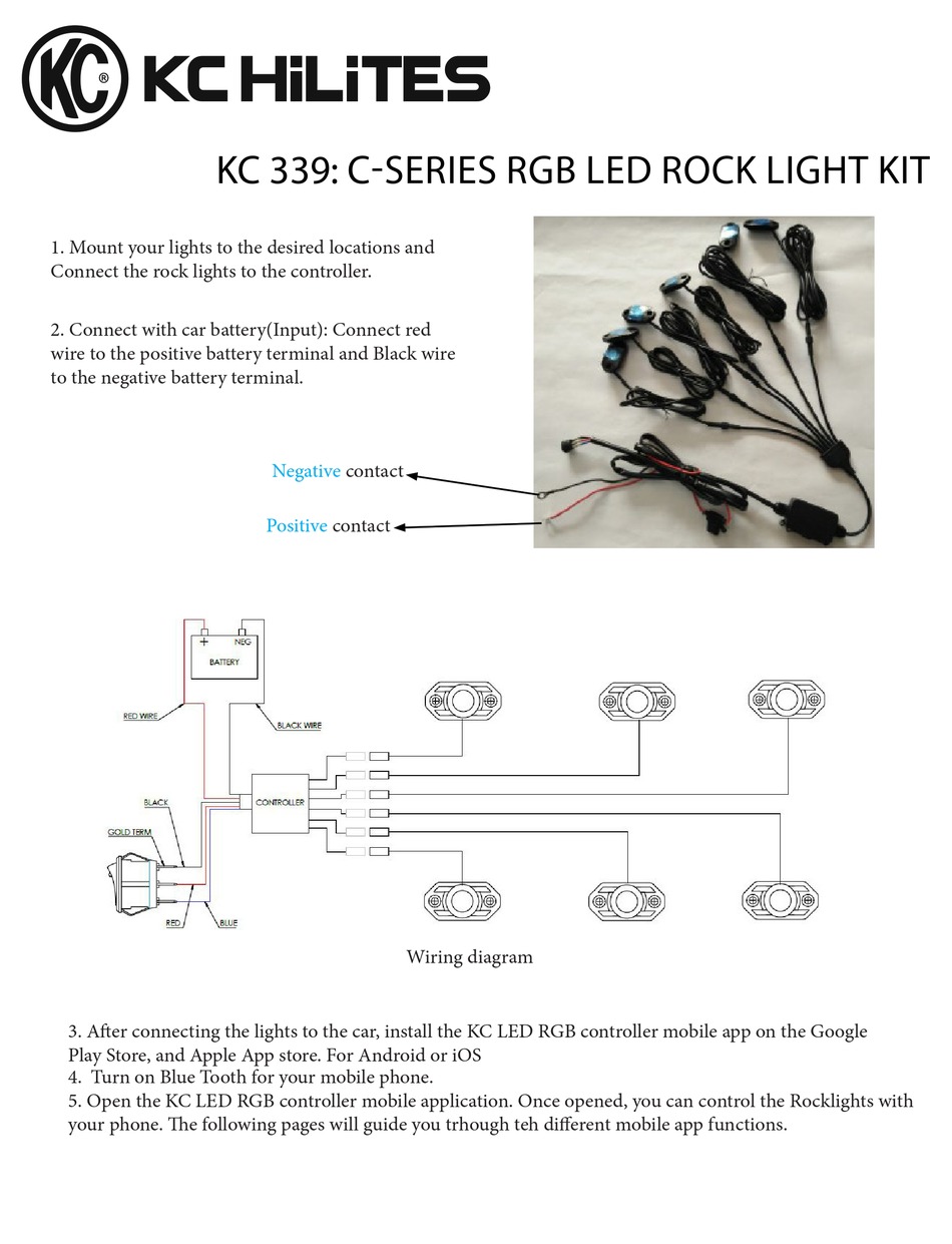 KC HILITES C SERIES WIRING DIAGRAM Pdf Download | ManualsLib  Wiring Diagram For Led Rock Lights    ManualsLib