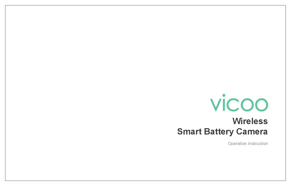 WIZARD ELECTRONICS VICOO OPERATION INSTRUCTION MANUAL Pdf Download