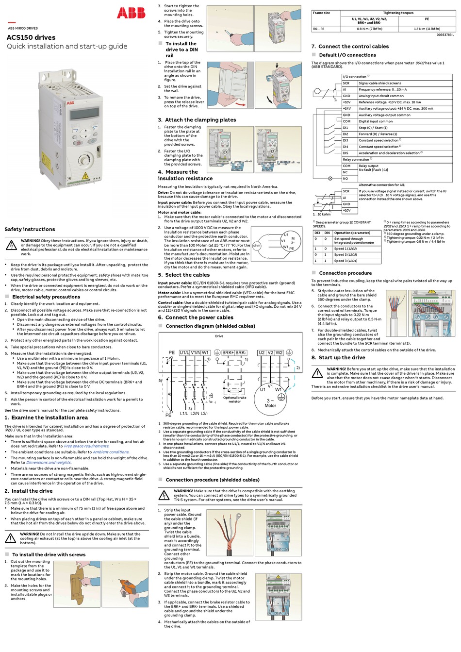 Abb Acs150 Quick Installation And Start Up Manual Pdf Download Manualslib Abb Acs150 Quick Installation And Start Up Manual Pdf Download Manualslib