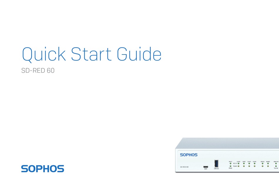 SOPHOS SDRED 60 QUICK START MANUAL Pdf Download ManualsLib