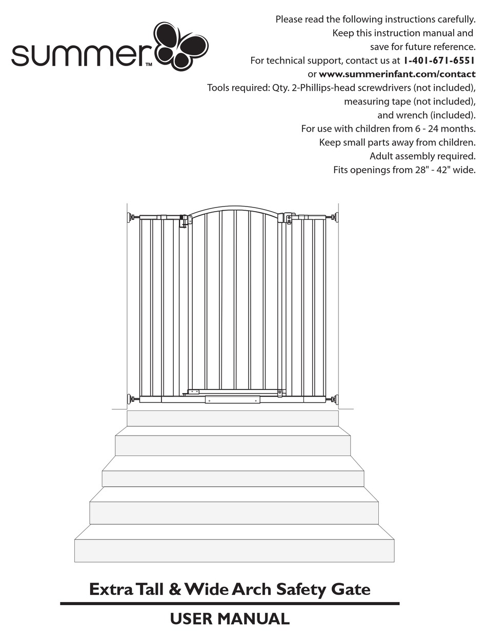 SUMMER EXTRA TALL & WIDE ARCH USER MANUAL Pdf Download ManualsLib