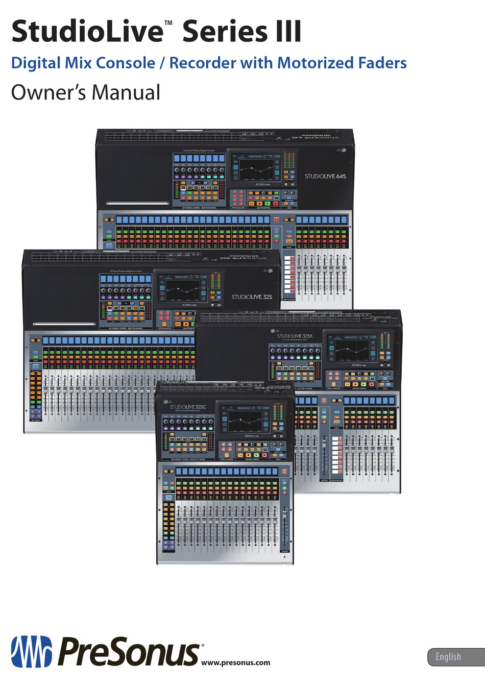 PRESONUS STUDIOLIVE III SERIES OWNER'S MANUAL Pdf Download | ManualsLib