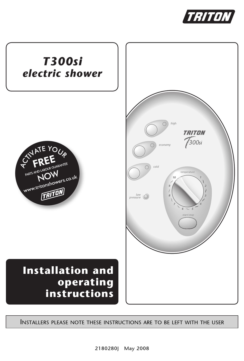 TRITON T300SI INSTALLATION AND OPERATING INSTRUCTIONS MANUAL Pdf