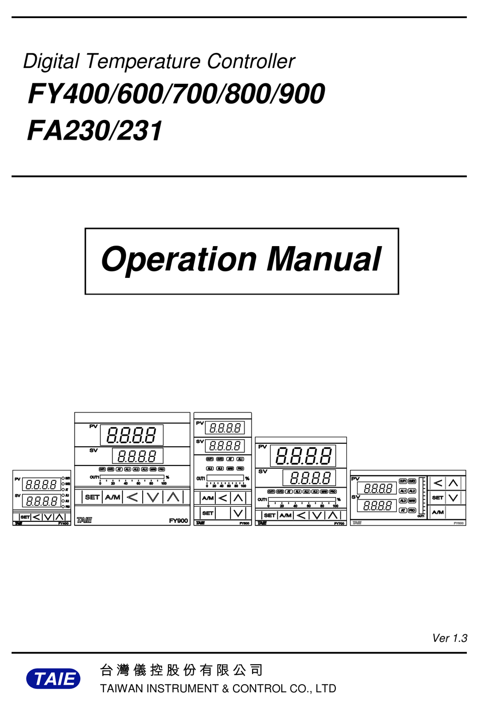 Taie Fy400 Operation Manual Pdf Download Manualslib