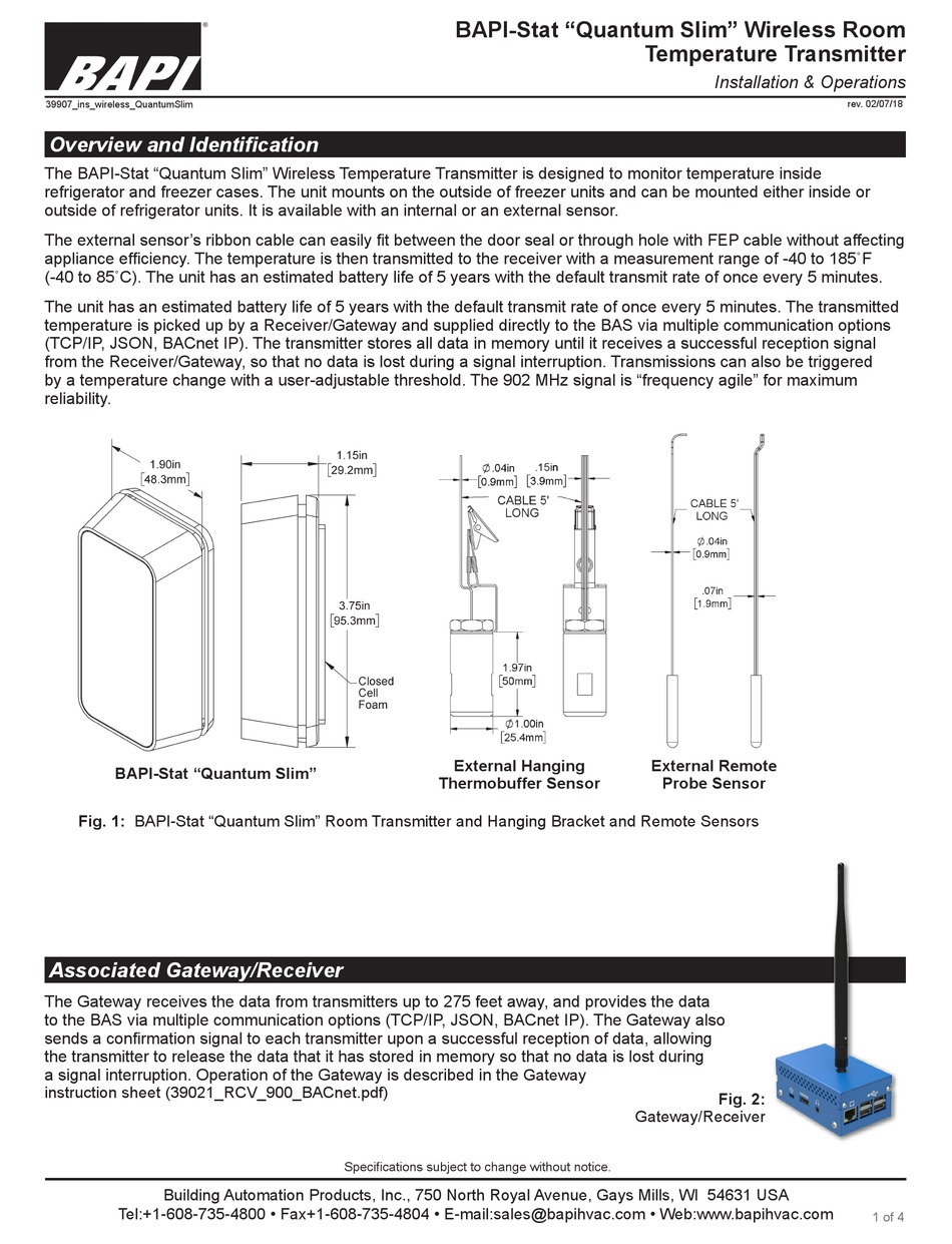 Replacement Temperature Probes - BAPI