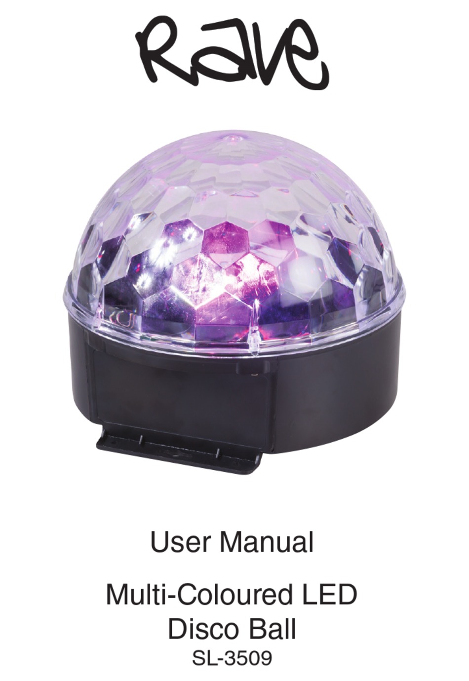 rave multi coloured led disco ball