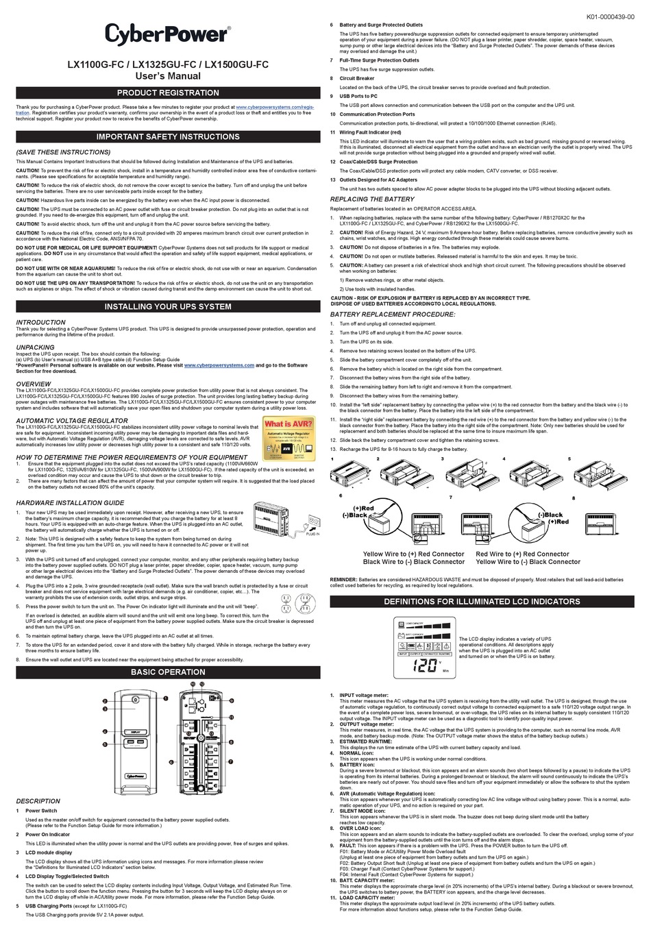 cyberpower-lx1100g-fc-user-manual-pdf-download-manualslib