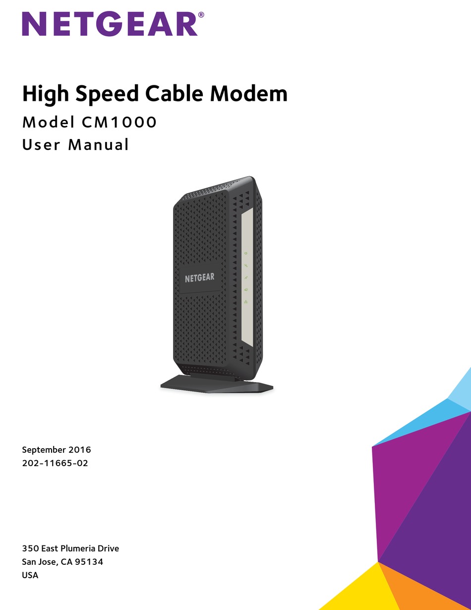 NETGEAR CM1000 USER MANUAL Pdf Download | ManualsLib