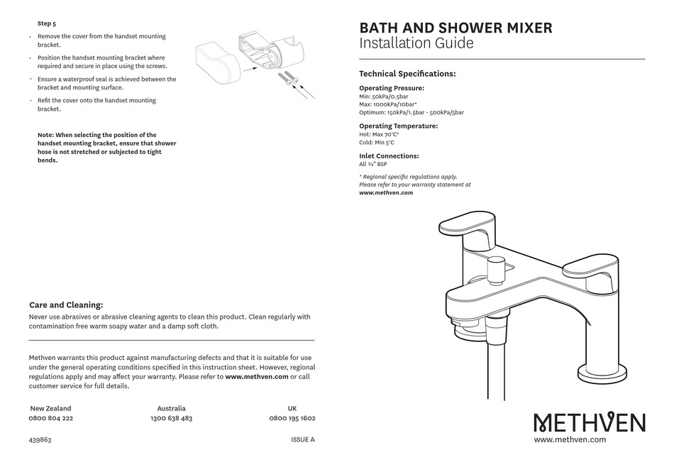 METHVEN BREEZE BRBSMCPUK INSTALLATION MANUAL Pdf Download ManualsLib
