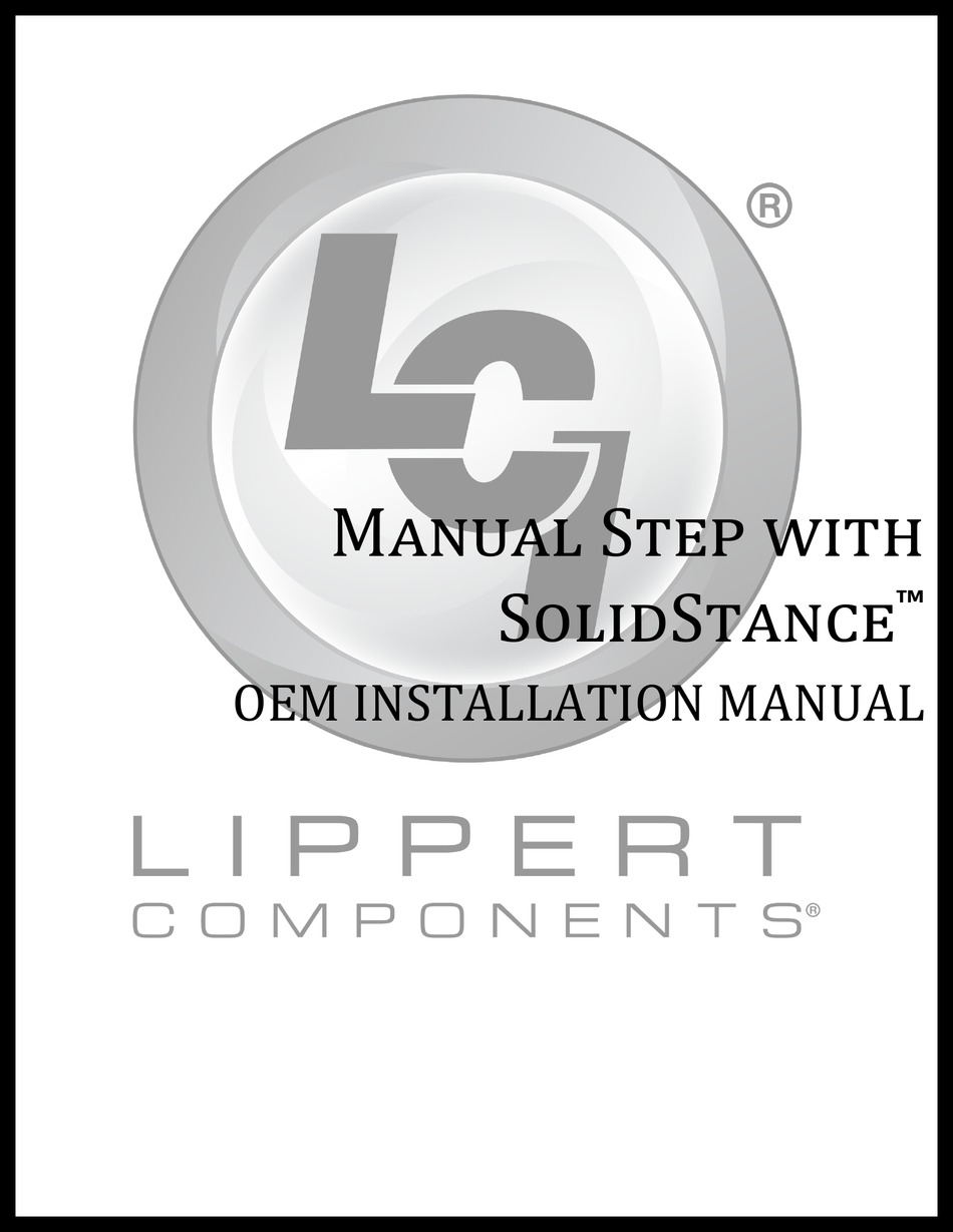 Lippert Components Manual Step With Solidstance Oem Installation Manual