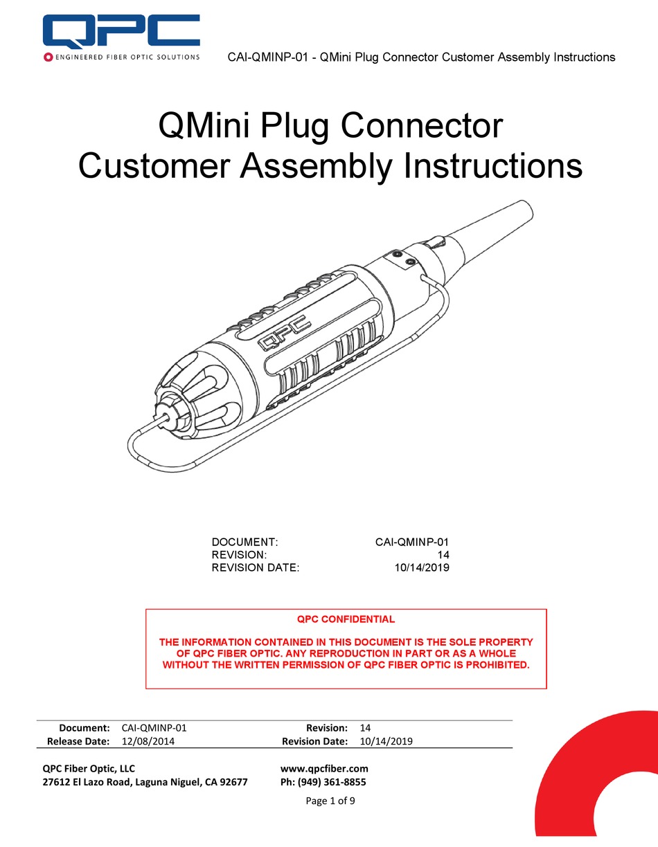 QPC QMINI CUSTOMER ASSEMBLY INSTRUCTIONS Pdf Download ManualsLib