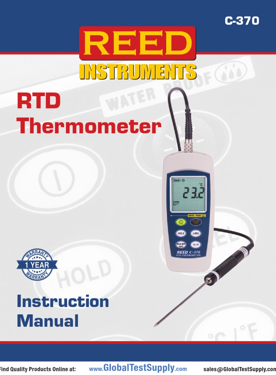 REED INSTRUMENTS C370 INSTRUCTION MANUAL Pdf Download ManualsLib