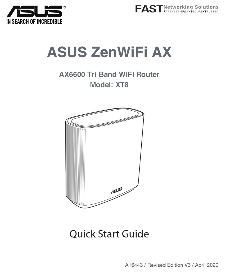 Asus Zenwifi Ax Series Quick Start Manual Pdf Download Manualslib