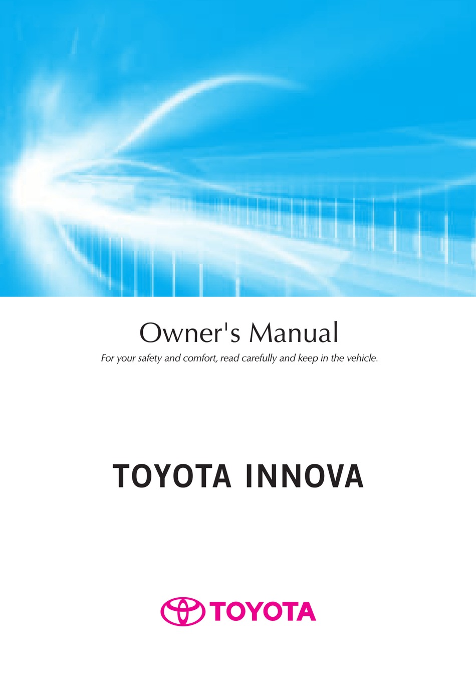 Toyota Innova Owner S Manual Pdf Download Manualslib