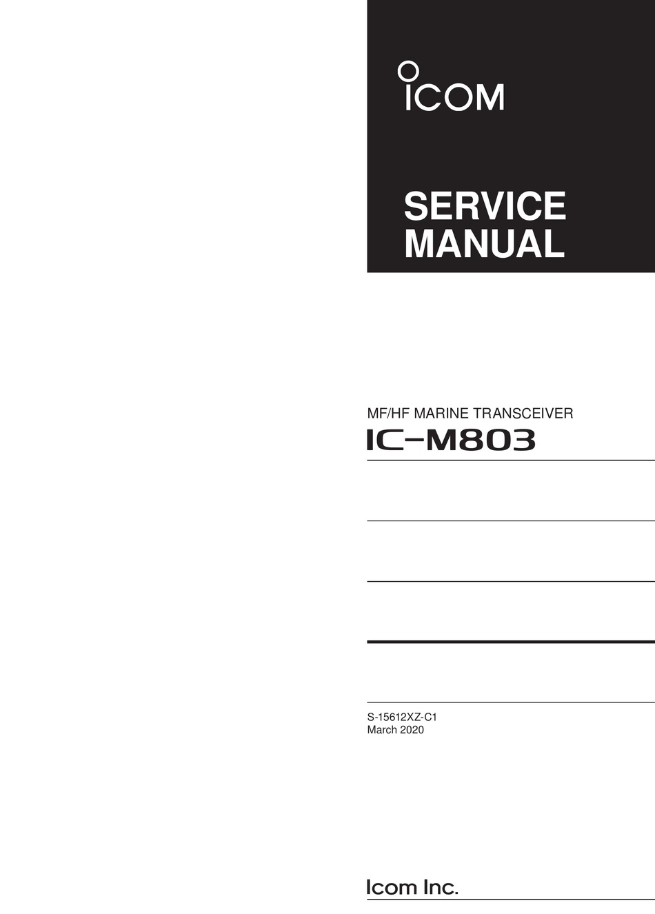 ICOM IC-M803 SERVICE MANUAL Pdf Download | ManualsLib